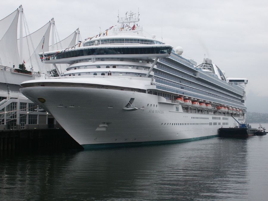 Cruise ship at Vancouver terminal